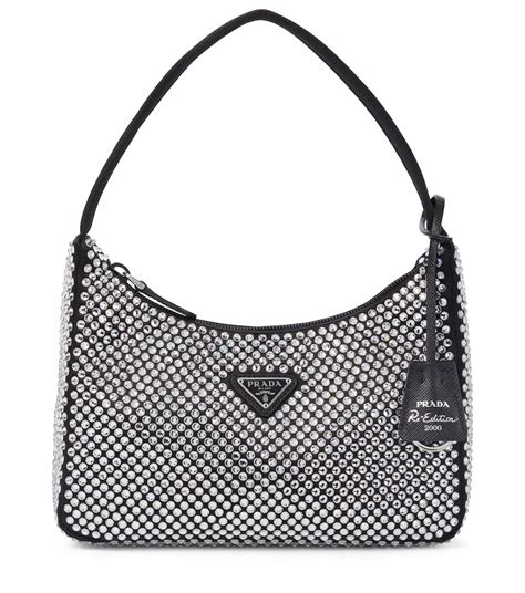 borsa prada nera con brillantini|borse prada donna online.